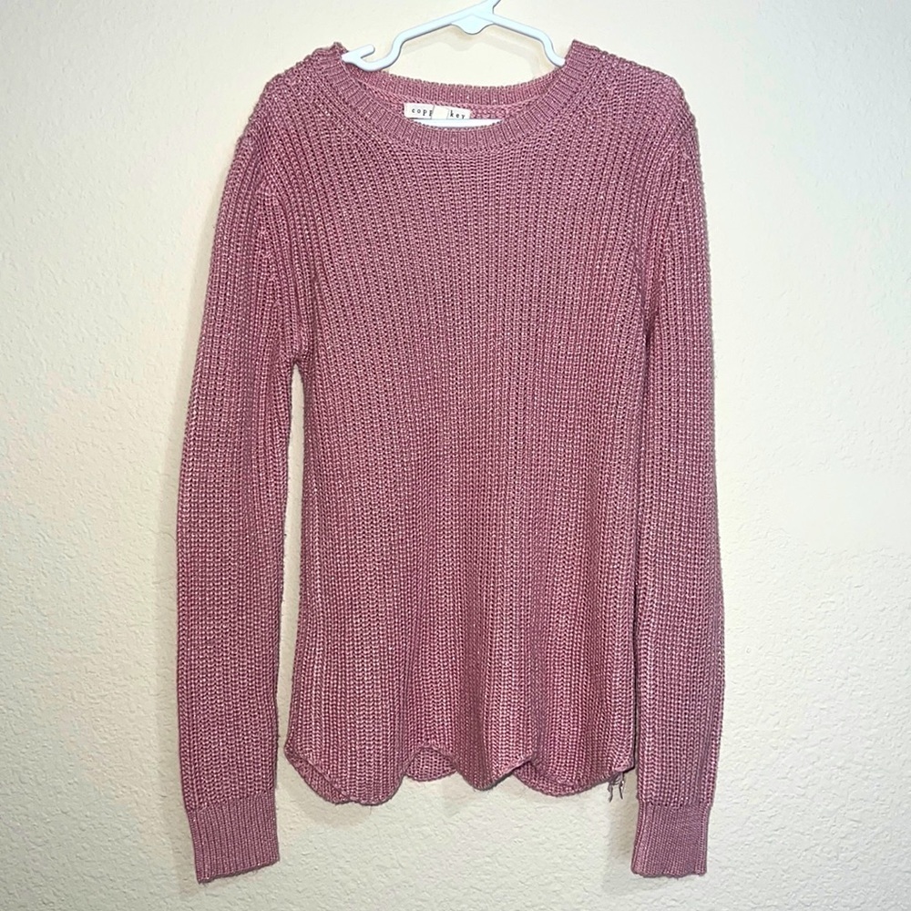 Muave Long sleeve light sweater looking shirt